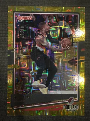 2020-21 Donruss Damian Lillard #28 Choice Gold Infinite 10/10 - Image 1 of 2