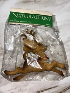 Vintage By Caffco Flocked Deer/Buck Figure Christmas Ornament. - Picture 1 of 2