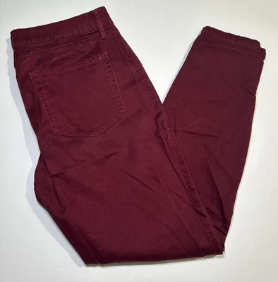 a.n.a женщин молнии Jeggings глубокий красный узкие ноги эластичные брюки размер 12 - Изображение 1 из 4