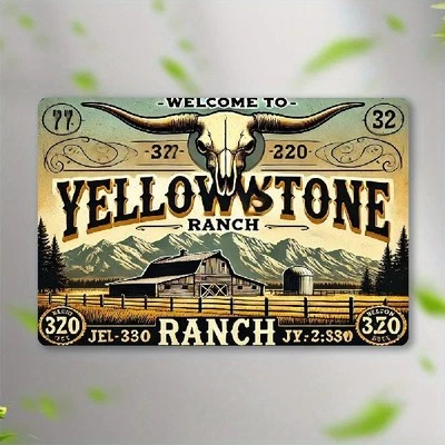 OHNE Blechschild Yellowstone Ranch Nostalgie Retro Metallschild TEL2567