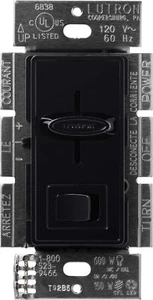 LED Dimmer Switch for Dimmable Bulbs | 150W/Single-Pole or 3-Way | Black - Picture 1 of 10