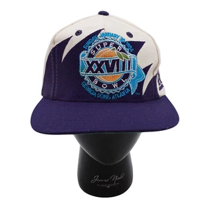 Cappello Berretto Sportivo Vintage anni 90 Super Bowl XXVIII 1994 Dente di Squalo Snapback Logo - Foto 1 di 9