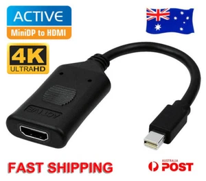 Thunderbolt Mini DisplayPort MDP to HDMI Active Adapter For Surface Pro 6 5 Book - Picture 1 of 8