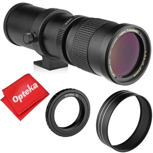 Opteka 420-800mm Telephoto Lens for Fuji X-Mount X-A7 A5 A3 A2 A1 E3 E2 T100 - Picture 1 of 10