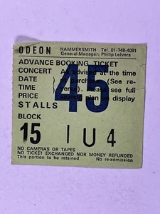Dead Or Alive Concert Ticket Pete Burns Odeon Hammersmith London July 6th 1985 - Imagen 1 de 12