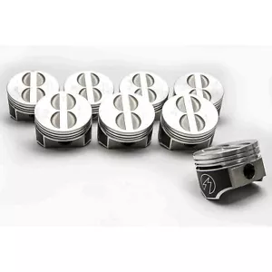 Set 8 Speed Pro L2256F 30 .030" Chevy 350 Forged Coated Flat Top Pistons - Picture 1 of 2