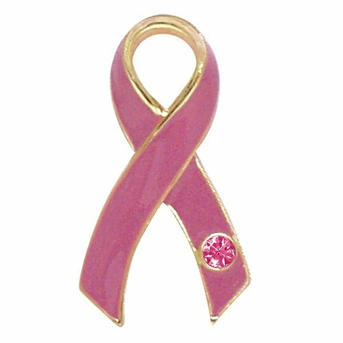 1 peça broche de fita rosa para conscientização do câncer de mama Lets Party - Imagem 1 de 1