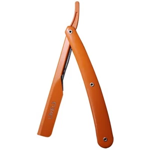 BARBER SALON BEAUTY L3VEL3 NIVEL 3 HOMBRE AFEITADO PLEGABLE NAVAJA RECTA NARANJA - Imagen 1 de 1