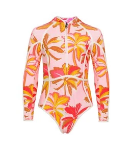 Maaji Girls' Moorea One-Piece Swimsuit (Little Big Kids), Pink Palms - Picture 1 of 2