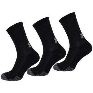 Under Armour 3-Pack Tech Crew Sport Kids Black Socks - Picture 1 of 2