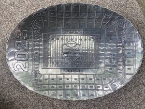 VERY COOL 2023 IRELAND NAVY VS NOTRE DAME FOOTBALL PEWTER COMMEMORATIVE TRAY - Picture 1 of 11