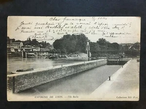 Carte Postale Ancienne de 1904 Environs de LYON - LL'ILE BARBE - Picture 1 of 2