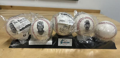 Florida Marlins 1993 5 Fotoball Baseball Inaugural Set with stand MLB Chevron - Image 1 of 3