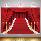 Red Curtain Theater Stage Carpet Backdrop Party Wedding Photo Background Banner