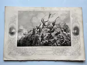 Capture of the Malakhoff War with Russia antique engraving c1860 Tallis - Picture 1 of 1