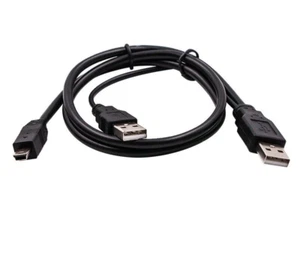 x5pcs,mini 5-pin male TO 2x USB2.0 male splitter Y cable 2xUSB +mini 5pin - Picture 1 of 5