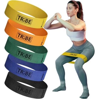 TRIBE LIFTING Fabric Resistance Bands for Working Out - Booty Bands for Assorted Colors