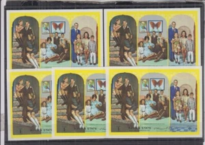 A646. 5x Ajman - MNH - Famous people - Imperf. - Picture 1 of 1