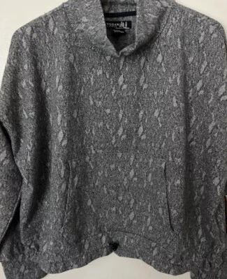 Top polar Kyodan exterior gris para mujer manga larga cuello falso palanca cintura P/S Foto 1 de 4