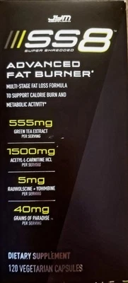 JYM SS8 Super Shredded 8 Advanced Fat Burner - 120 Cápsulas Exp 07/2027 Foto 1 de 3
