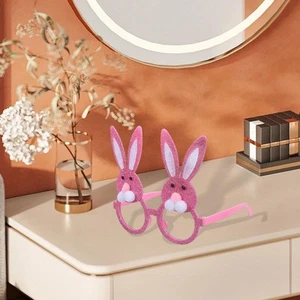 2x Easter Glasses Makeup Props Eyewear Bunny Shaped Easter Eyeglasses - Picture 1 of 3
