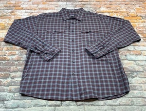 Patagonia Shirt Adult Large Red Plaid Organic Cotton Button Down Flannel Mens - Picture 1 of 12