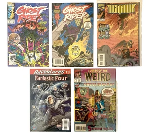 Lot/5 Marvel Comics 2 Ghost Rider Weird Unsolid Man Fantastic Four Night Rider - Bild 1 von 12