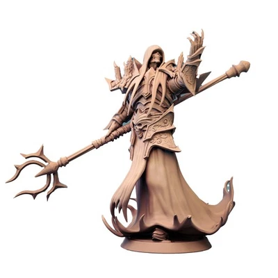 RESCALE MINIATURES Dark Fantasy Necromancer | 3D Printed Miniature RPG Wargaming Model