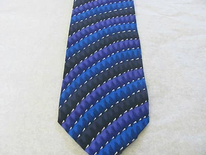 GRATEFUL DEAD LADY'S FAN FIFTH SEAT 1966 SILK Purple Black Blue TIE  EUC - Picture 1 of 3