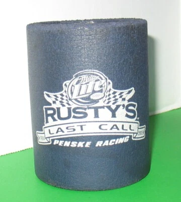 Lata de cerveza Miller Lite vintage Rusty Wallace #2 Koozie Penske Racing última llamada Foto 1 de 4