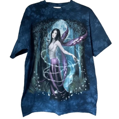 The Mountain Blue Tie Dye Fairy Moon Magic Y2K Linda Bergkvist 2003 talla mediana Foto 1 de 4
