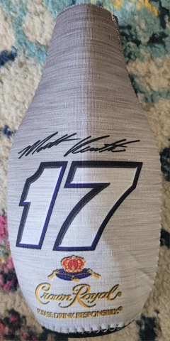 NASCAR #17 Matt Kenseth Roush Fenway Racing Crown Royal zip up bottle koozie Cover