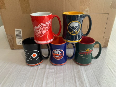 NHL Assorted Teams 14oz Coffee Mug Cup Logo Brands New Cover