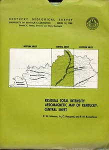 MAPA AEROMAGNÉTICO DE INTENSIDAD TOTAL RESIDUAL 1980 DE KENTUCKY: HOJA CENTRAL - Imagen 1 de 2