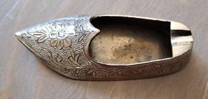 SILVER SHOE PERSONAL POCKET ASHTRAY INDIA - Picture 1 of 6