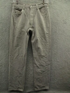 Vintage 90s Levi's 501 Jeans Gray Straight Button Fly Denim Mens Size 36x34 - Picture 1 of 12