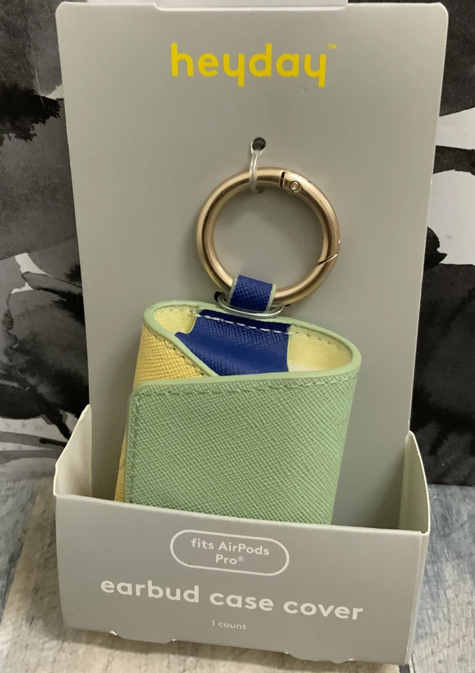 Heyday Apple AirPods Pro Case cover Yellow Green Blue Colorblock