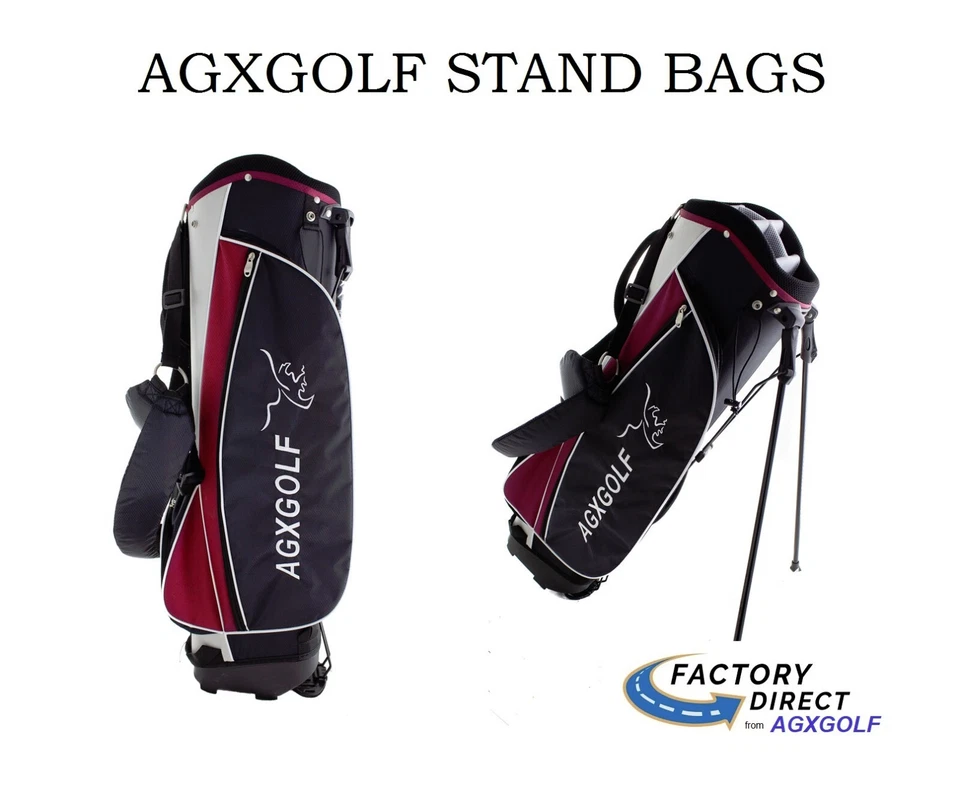 AGXGOLF BOY'S STAND GOLF BAG wDUAL STRAP HARNESS & RAIN HOOD GREAT FOR WALKING R - Image 1 of 1