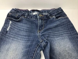 Levis Jeans Girls Sz 12 Medium Wash Distressed School Y2K - Picture 1 of 11