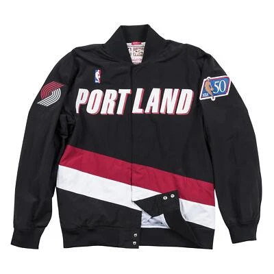 Mens Mitchell & Ness NBA Authentic Warm Up Jacket Portland Trail Blazers 96-97 - Image 1 of 2