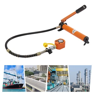 10T Low Profile Hydraulic Jack Porta Power Kit+CP-180 Manual Hydraulic Hand Pump - Picture 1 of 11