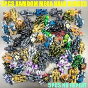 Figura de acción aleatoria de 5 piezas Halo Mega Construx Bloks juguetes de construcción de fiestas sin repetición - Imagen 1 de 6