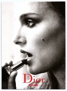 2013 Dior Makeup Print Ad, Natalie Portman Rouge Lipstick Sexy Open Mouth Apply - Picture 1 of 1