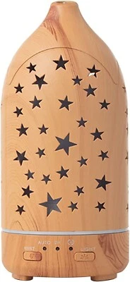 Umidificatore Diffusore in legno per la casa con decorazione stelle aromaterapia - Immagine 1 di 4
