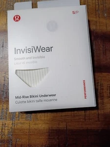 LULULEMON InvisiWear Mid-Rise Bikini Smooth Invisible Underwear White Size Small - Picture 1 of 3
