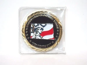 North Dakota Patriot Guard "Standing By" Medallion w/Pouch* 1 3/4" Round - Picture 1 of 2