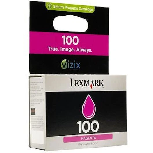 GENUINE AUTHENTIC LEXMARK 100 MAGENTA INK CARTRIDGE 14N0901 - Image 1 of 1