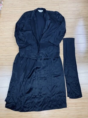 Vintage donnkenny' Women's 3-Pc Black Jacket Skirt  Scarf Size 14 large - Image 1 of 4