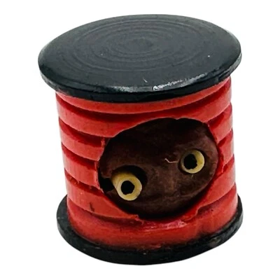 娃娃屋微型古董神户科比日本雕像流行眼睛1900年代 — 第 1/4 张图片