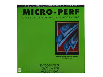 H.S. BOYD HS Boyd Micro Perf 30 Tooth Paper #300 10ft/3.1m Bindery Supplies Micro Perf